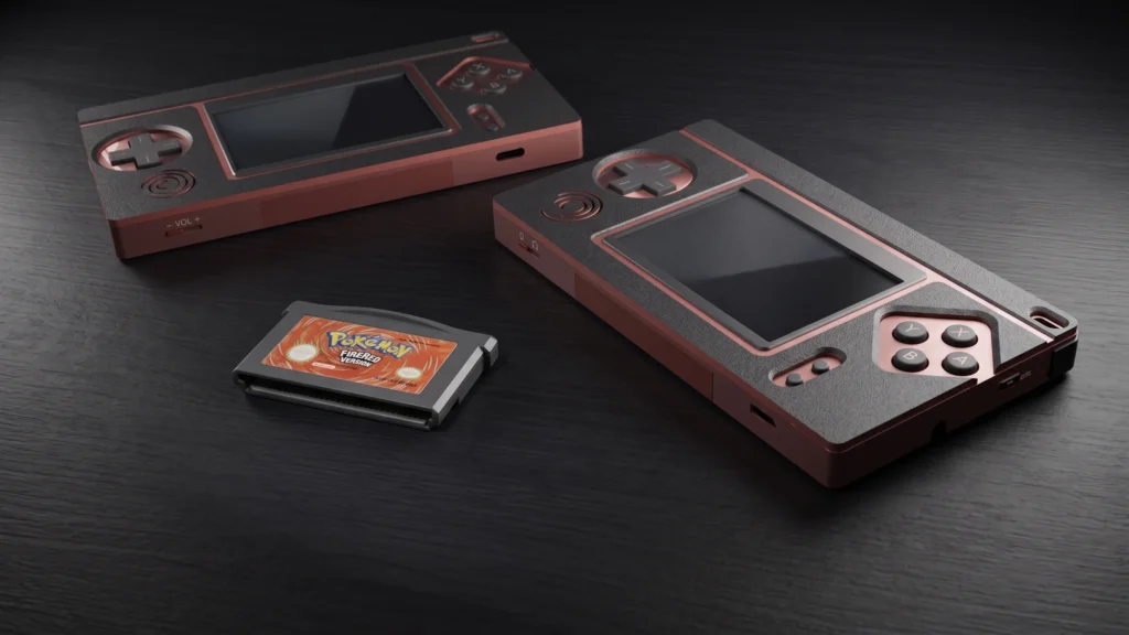 Consolas Nintendo Macro hechas a partir de nintendos ds lite y un cartucho de pokemon rojo fuego